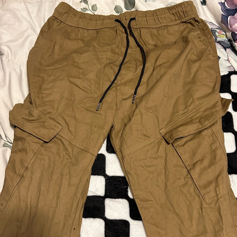 Tan cargo joggers - Picture 1 of 6